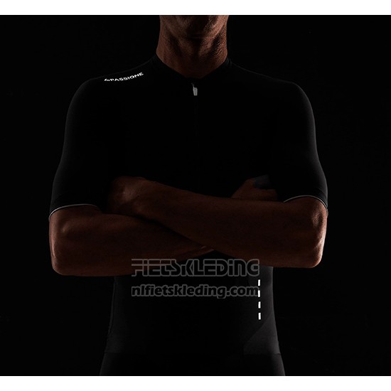 2019 Fietskleding La Passione Zwart Wit Korte Mouwen en Koersbroek